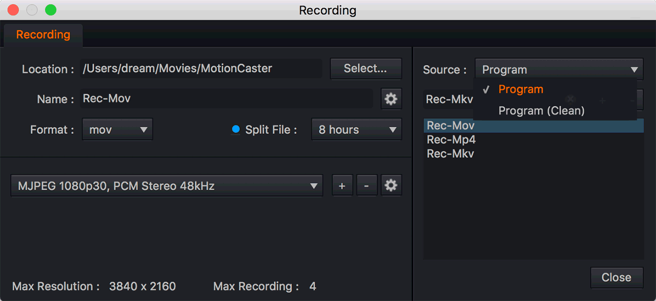 ISO Recording