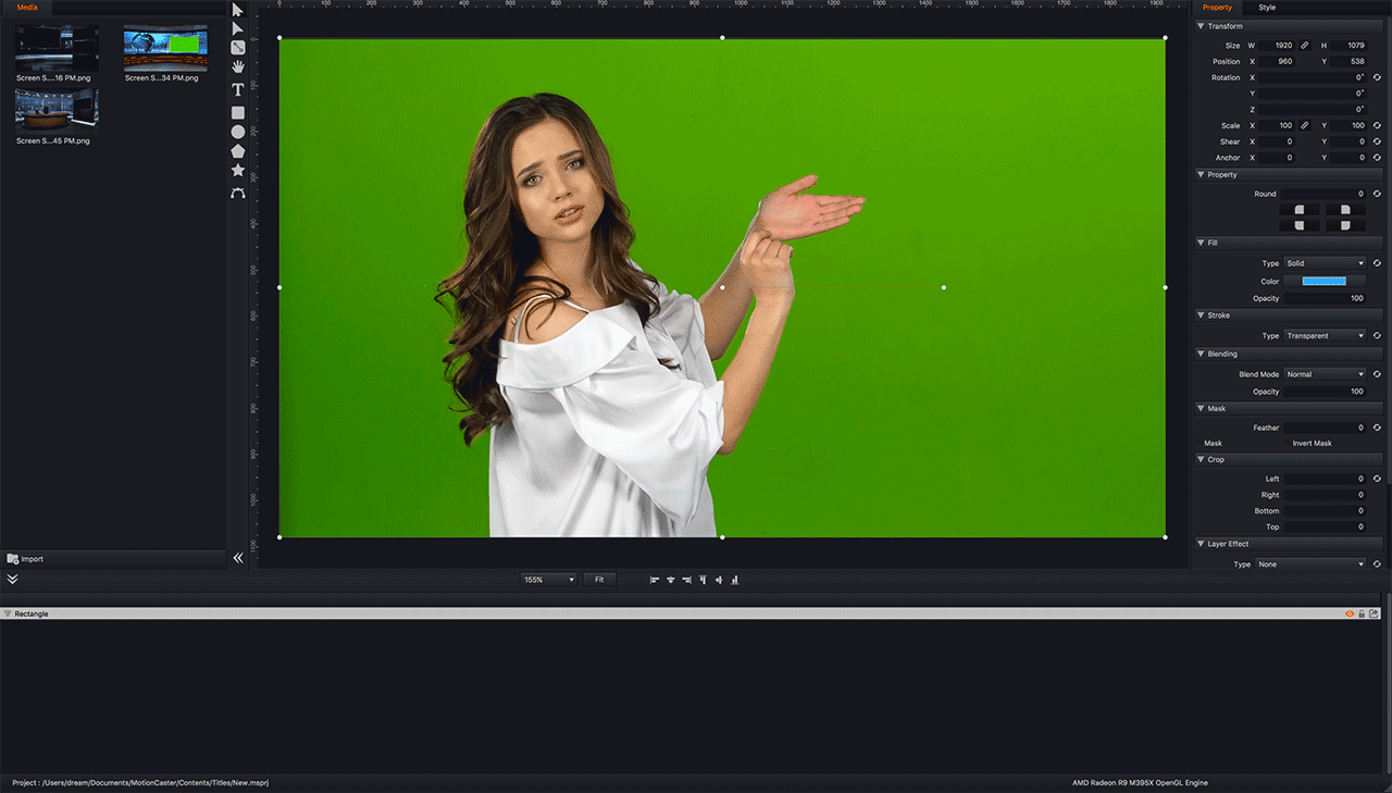 live chromakey video